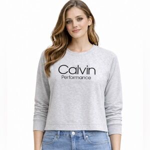 Calvin Klein Light Gray Performance Fleece Sweatshirt